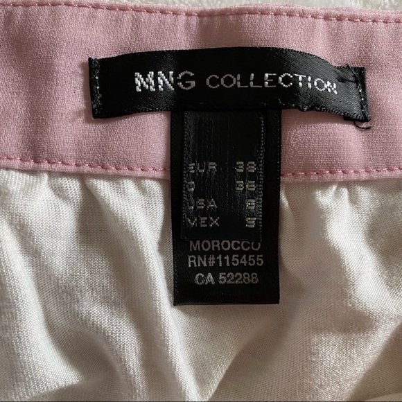 Mango flowy chiffon pink/white/blue skirt - Picture 7 of 10